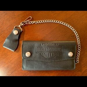 Harley Davison Genuine Leather Women’s Chain Wallet